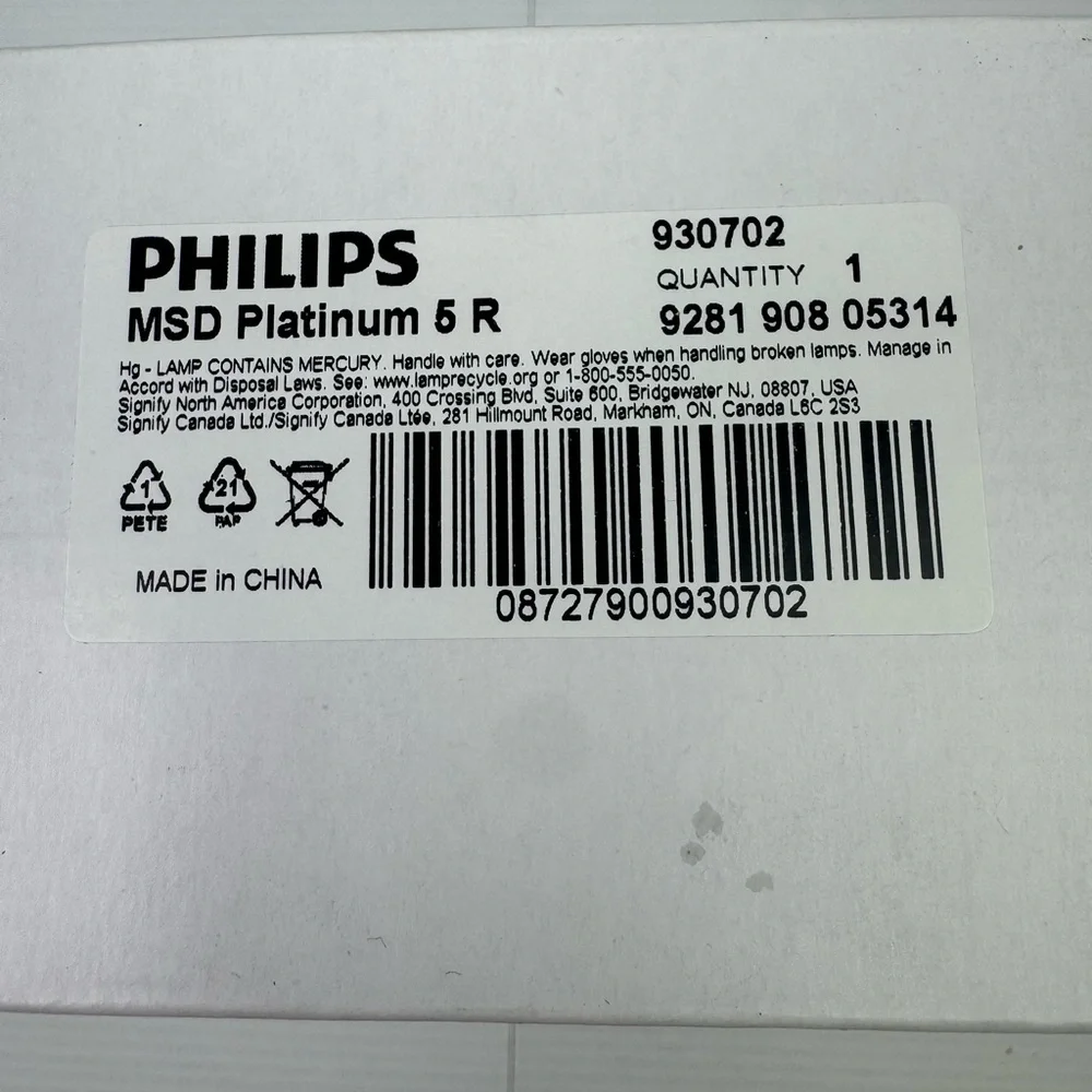 Philips MSD Platinum 5R Broadway Lamp 189W Stage Light Bulb 928190805314 930702